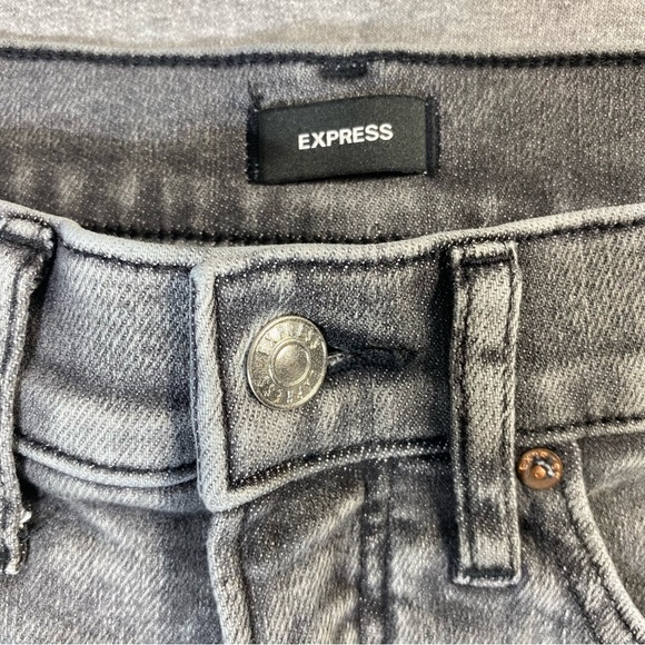 Express Skinny Jeans Womens 4R Gray Two Toned High Rise Stretch Casual Denim - Picture 4 of 14
